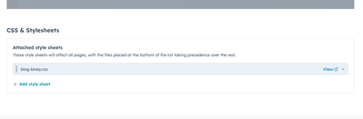 Get attached stylesheet to work with blog template post thumbnail image