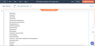 Header on new pages ??